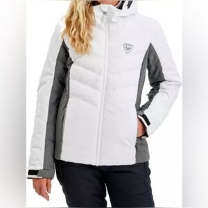 ROSSIGNOL RAPIDE HEATHER gray and white Ski Jacket XS